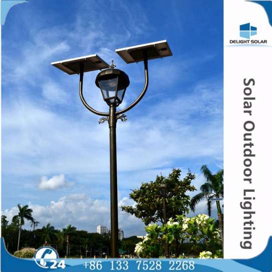 Manufacturer Ce/RoHS/FCC Single/Double Lamp Park Solar LED Garden Outdoor Lighting